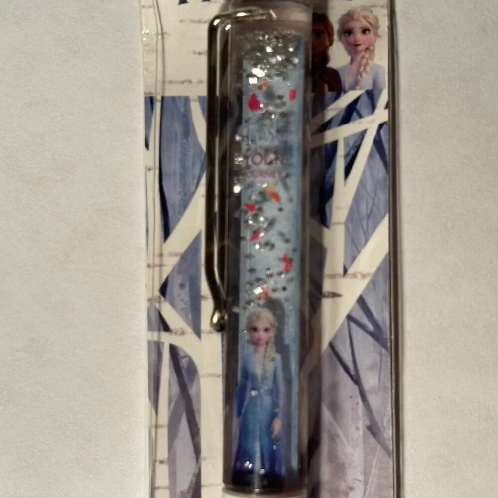 Walt Disney Frozen II 2 Floaty Pen Silver Glitter Moves by Elsa Movie Film